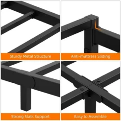 Whizmax 6 Inch Twin Size Bed Frame Heavy Duty Metal Platform Bed Frame, Steel Slats Support And Mattress Foundation, No Box Spring Needed, Black -Home Decor Store GUEST e26e372d 5a30 40c5 8456 75a9d34807a6