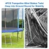 12FT Trampoline, Recreational Trampolines With Enclosure Net And Ladder