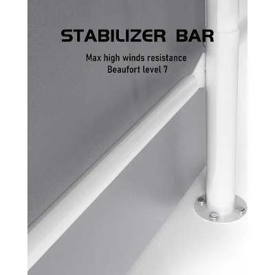 10'x20' Windproof Carport With Reinforced Frames And 180g PE Canopy; Includes Front And Rear Doors, Perfect For Pickups, Boats, And Equipment. 3 10'x20' Windproof Carport With Reinforced Frames And 180g PE Canopy; Includes Front And Rear Doors, Perfect For Pickups, Boats, And Equipment. - Image 3
