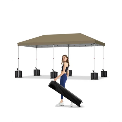 10x20 Pop Up Canopy - 1 Min Setup, 3 Height Adjustments W/Sandbags, UV Protection For Camping, Beach, Parties 11 10x20 Pop Up Canopy - 1 Min Setup, 3 Height Adjustments W/Sandbags, UV Protection For Camping, Beach, Parties - Image 11
