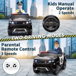 Kids Ride On Police Car 12V Electric Truck For Toddlers Battery Powered Ride On Toy With Remote Control -Home Decor Store GUEST e92581da fcc2 4c6b 91c7 2278c6a2579e