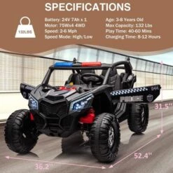 24V 2 Seater Kids Ride On UTV Car W/Remote Control, 4WD Powerful Electric Vehicle -Home Decor Store GUEST ebc711a1 270f 4a05 bbe3 4606b77cd14e