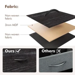 Dresser For Bedroom With 5 Drawers, Dressers & Chests Of Drawers For Hallway, Entryway, Storage Organizer Unit With Fabric -Home Decor Store GUEST ee6c5232 75d7 45ea 811f fc3434716b1d 1