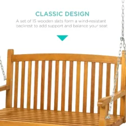 WhizMax Classic Weather-Resistant Acacia Wood Porch Swing -Home Decor Store GUEST eee58a49 ceda 4689 9c6e 8871305f4964