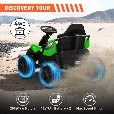 24V 4x4 Ride On Toy For Big Kids, 4x85W 6MPH Ride On UTV Car W/Parent Remote 2 24V 4x4 Ride On Toy For Big Kids, 4x85W 6MPH Ride On UTV Car W/Parent Remote - Image 2