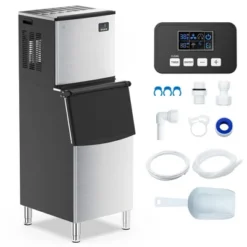 Commercial Ice Maker Machine, 350LBS/24H Freestanding Stainless Steel Ice Maker With 220 Lbs Capacity 11 Commercial Ice Maker Machine, 350LBS/24H Freestanding Stainless Steel Ice Maker With 220 Lbs Capacity -Home Decor Store GUEST efe1b5af 8491 4645 80fd 4e086fcd6753