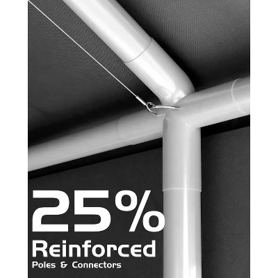10'x20' Windproof Carport With Reinforced Frames And 180g PE Canopy; Includes Front And Rear Doors, Perfect For Pickups, Boats, And Equipment. 5 10'x20' Windproof Carport With Reinforced Frames And 180g PE Canopy; Includes Front And Rear Doors, Perfect For Pickups, Boats, And Equipment. - Image 5