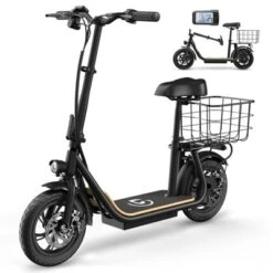 Electric Scooter With Seat For Adults, 500W Foldable Electric Scooter With Seat And Basket, Max 30 Miles Range&19 Mph Power -Home Decor Store GUEST f251354b 4635 44dc be50 720f35a92e30