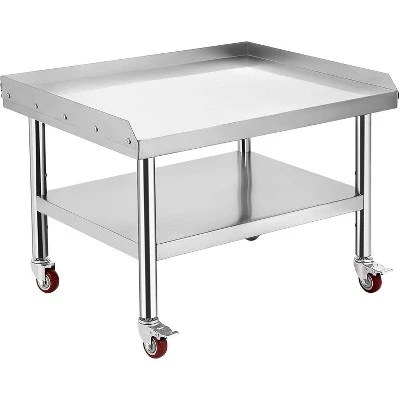 36"x28"x24" Stainless Steel Equipment Grill Stand Table,1000 Lbs Top Shelf,220 Lbs Bottom Shelf,Adjustable Legs,2" Edge Baffle 8 36"x28"x24" Stainless Steel Equipment Grill Stand Table,1000 Lbs Top Shelf,220 Lbs Bottom Shelf,Adjustable Legs,2" Edge Baffle - Image 8