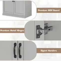 Tall Kitchen Pantry Cabinet, Storage Cabinet With 4 Doors & Adjustable Shelves, 70" Freestanding Cupboard, Tall Bathroom Linen Cabinet -Home Decor Store GUEST f29c2899 ff77 4cf3 be7e 58ccbc0fce65