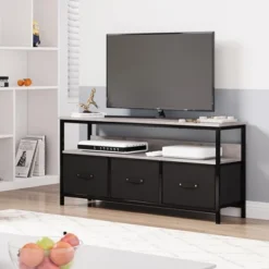 Dresser TV Stand, Entertainment Center With Storage, 55 Inch TV Stand For Bedroom Small TV Stand Dresser With Drawers And Shelves -Home Decor Store GUEST f2c5001e 43ea 406a bd5e 70bb0daf7775