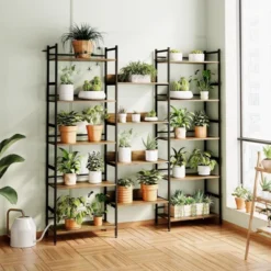 5 Tier Book Shelf,Open Large Metal Frame Display Shelves,Industrial Bookshelves And Bookcases With Metal Frame -Home Decor Store GUEST f33e914b d278 45e3 842e f26955d6c6b3