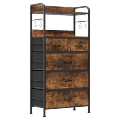 Dresser For Bedroom With 5 Drawers, Dressers & Chests Of Drawers For Hallway, Entryway, Storage Organizer Unit With Fabric -Home Decor Store GUEST f3749f35 48d3 4c2e 99de 9ef10764e344