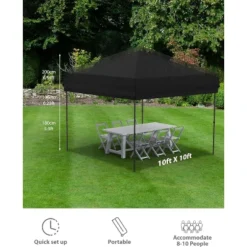 10'x10' Pop Up Canopy Tent, Easy To Set Up And Take Down, Waterproof UV For Farmer Market, Party, Event, Patio -Home Decor Store GUEST f39a1a8c e7eb 4a96 98f3 a9941fd1dbef