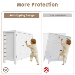 Shoe Cabinet With Doors, Farmhouse 35'' Shoe Storage Cabinet For Entryway, 4-Tier Shoe Cabinet With Storage, Large Shoe Organizer Cabinet, White 12 Shoe Cabinet With Doors, Farmhouse 35'' Shoe Storage Cabinet For Entryway, 4-Tier Shoe Cabinet With Storage, Large Shoe Organizer Cabinet, White -Home Decor Store GUEST f40ebc1c ecd0 4ef4 a855 766990944e4a