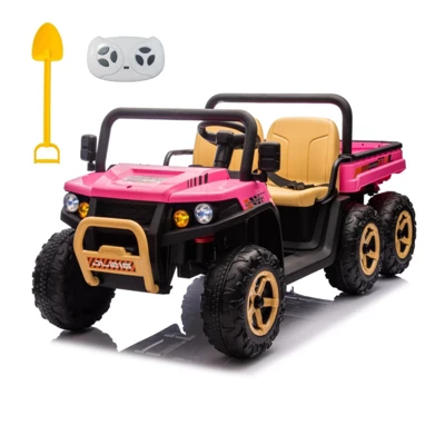 24V Ride On Toys For Kids, 2 Seater Ride On Dump Truck, 4WD Electric UTV W/6 Wheels, Dump Bed, Remote Control 4 24V Ride On Toys For Kids, 2 Seater Ride On Dump Truck, 4WD Electric UTV W/6 Wheels, Dump Bed, Remote Control - Image 4