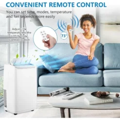 Portable 14,000 Btu Air Conditioner With Cooling Fan, Ac Unit Quiet Operation, Dehumidifier For Rooms Up To 700 Sq.Ft., Includes Remote & Window Kit -Home Decor Store GUEST f841cfca 67de 4d0e b68d e05bbb235c6f