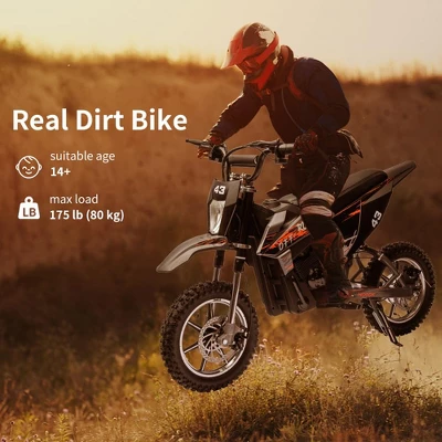 36V Kids Ride On Dirt Bike,15.5MPH Fast Speed Electric Battery-Powered Off-Road Motorcycle 5 36V Kids Ride On Dirt Bike,15.5MPH Fast Speed Electric Battery-Powered Off-Road Motorcycle - Image 5