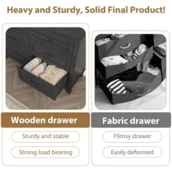 6 Dresser For Bedroom, 47" Wide Dresser, Wide Drawer Dresser With Storage Freestanding, Wooden Closet Dresser Storage Chest For Bedroom, Walnut -Home Decor Store GUEST fa362b51 2966 4293 a0af fc302f4b587f