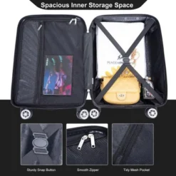 4 Piece Luggage Sets, Expandable Carry On Luggage Set, Suitcase Set 14/20/24/28 In, Hard Shell Luggage Sets With Tsa Lock, Spinner Wheels