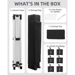 10x20 Pop Up Canopy - Easy Up Camping Tent With One Roller Bag, 3 Adjustable Height, 4 Weight Bags For Deck, Garden, Sports, Beach, Party -Home Decor Store GUEST fb857a77 b086 4ed8 9195 ed4ad25c67c5