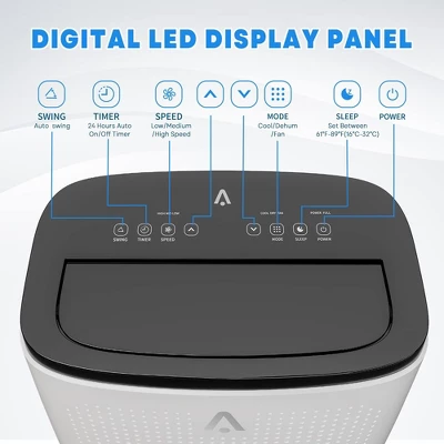 Portable Air Conditioners, 14000BTU Air Cooler With Drying, Fan, Sleep Mode, 3 Speeds, 24H Timer Function, Remote Control, Cools Room Up To 750 Sq. Ft 1 Portable Air Conditioners, 14000BTU Air Cooler With Drying, Fan, Sleep Mode, 3 Speeds, 24H Timer Function, Remote Control, Cools Room Up To 750 Sq. Ft