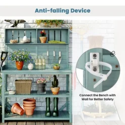 65 Inch Outdoor Potting Bench Garden Potting Table, Wooden Patio Workstation With Shelves Side Table Garden Potting Table -Home Decor Store GUEST ffb41a71 b21b 465a af75 176d87d1c8b1