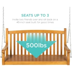 WhizMax Classic Weather-Resistant Acacia Wood Porch Swing -Home Decor Store GUEST ffed2263 74fb 4d51 b7b0 bf1c39ea7fb9